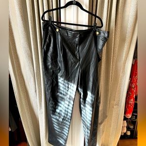 Loft Faux Leather Straight Leg Pants
